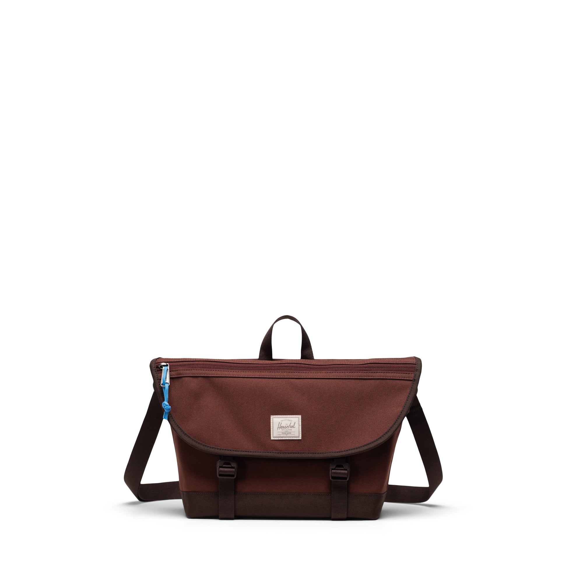 Koyu Kahve Herschel Cove Küçük Boy Su İtici Kumaş Postacı Çantası, 7.5 L